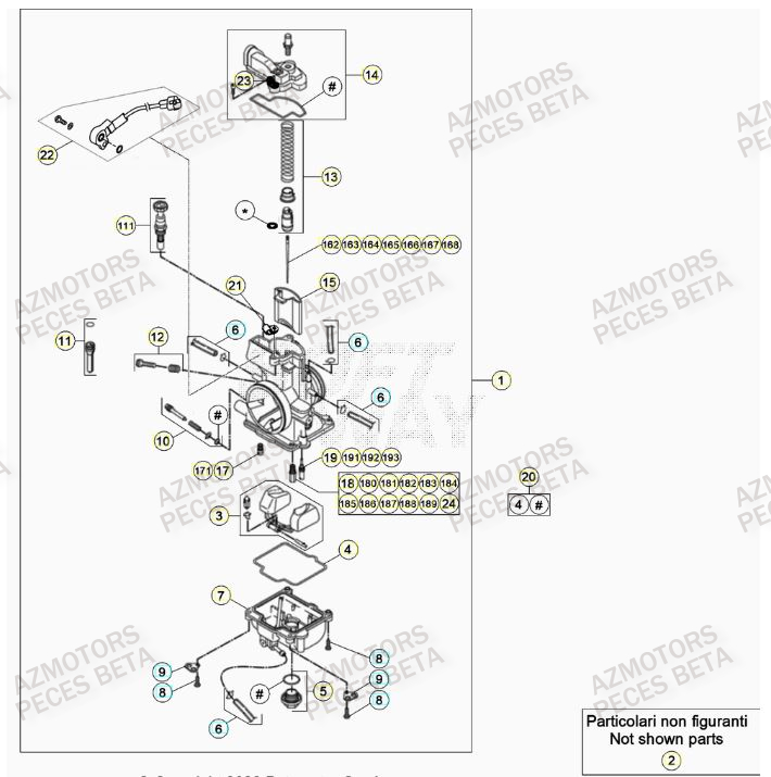 Carburateur BETA Pieces BETA RR XTRAINER 300 2T - (2023) 
