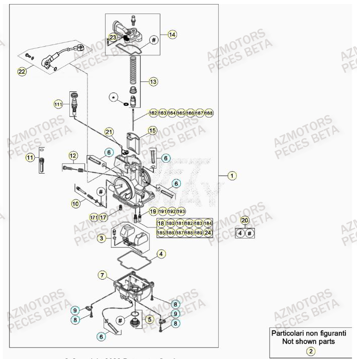 Carburateur BETA Pieces BETA RR XTRAINER 300 2T - (2023)