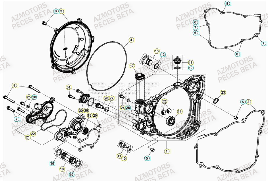 Couvercle Embrayage BETA Pieces BETA RR XTRAINER 300 2T - (2023)