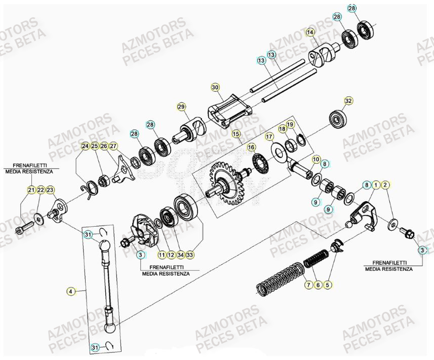 Culbuteur BETA Pieces BETA RR XTRAINER 300 2T - (2023) 
