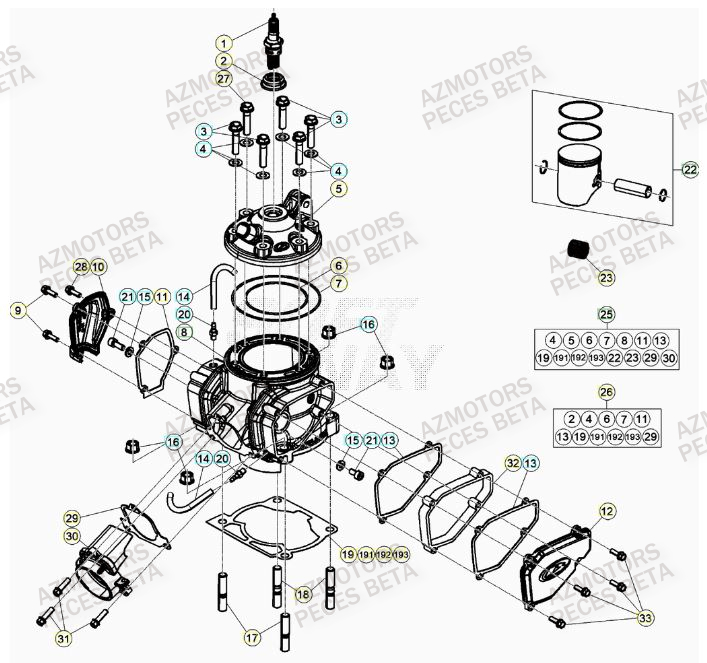 CYLINDRE pour XTRAINER 300 MY23