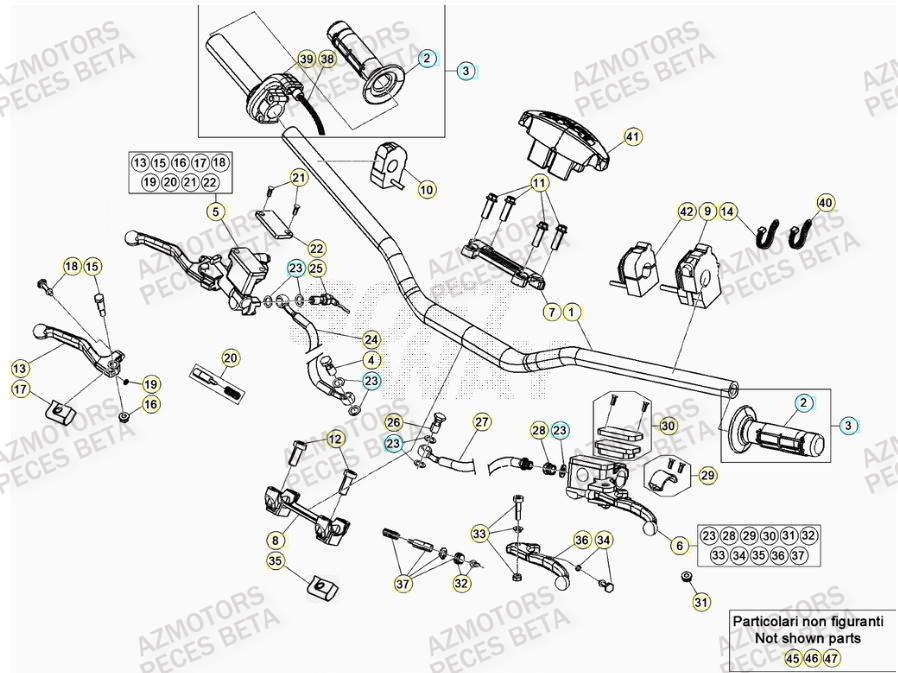 GUIDON RR 4T  07 BETA pour GUIDON de XTRAINER 300 MY23