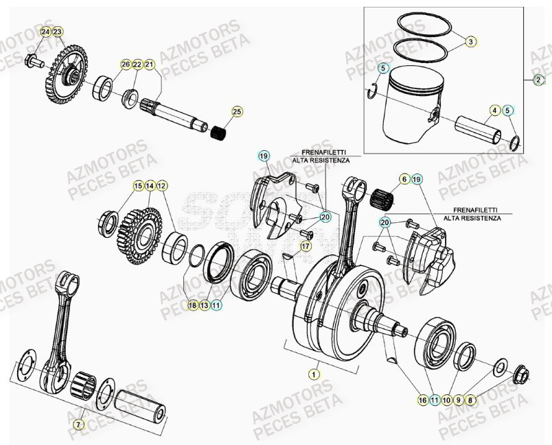 Vilebrequin BETA Pieces BETA RR XTRAINER 300 2T - (2023)