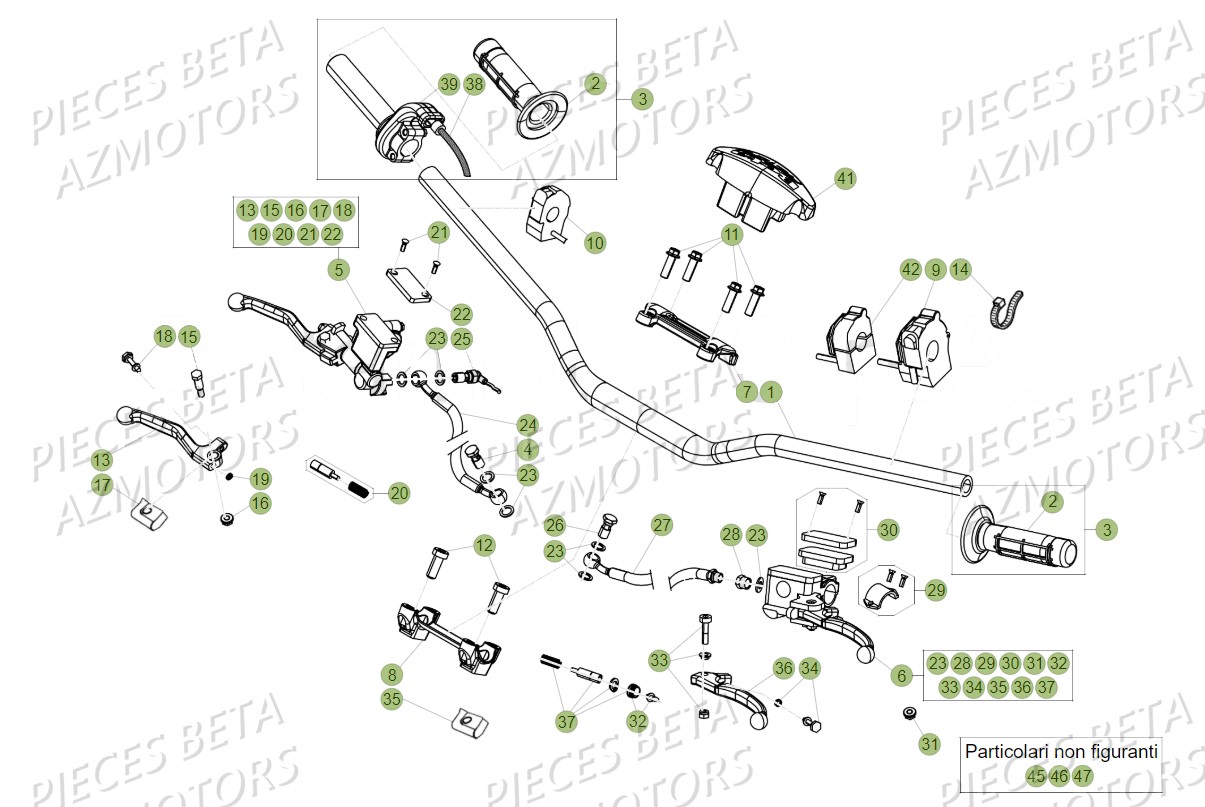 GUIDON RR 4T  07 BETA pour COMMANDES-GUIDON de XTRAINER MY18