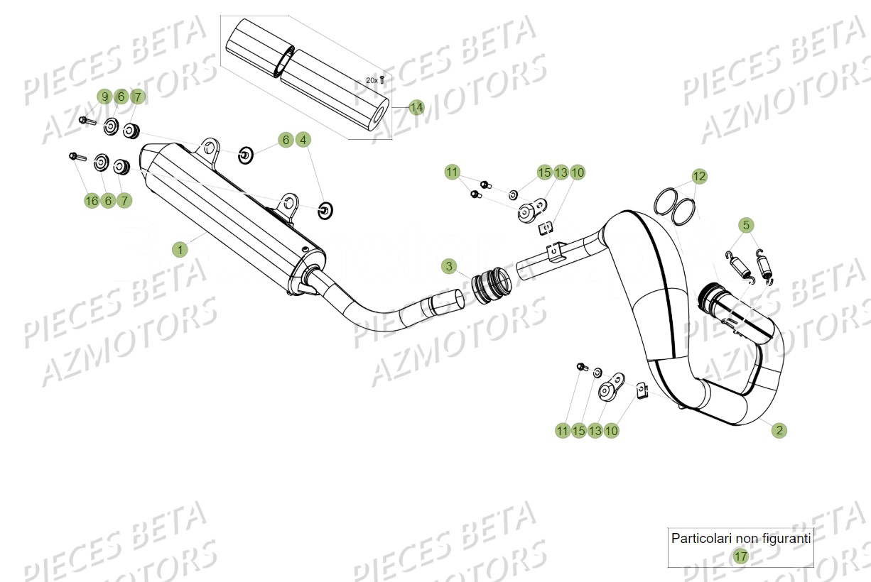 ECHAPPEMENT BETA 036873000 - Pièces BETA RR XTRAINER 300 4T - (2018)