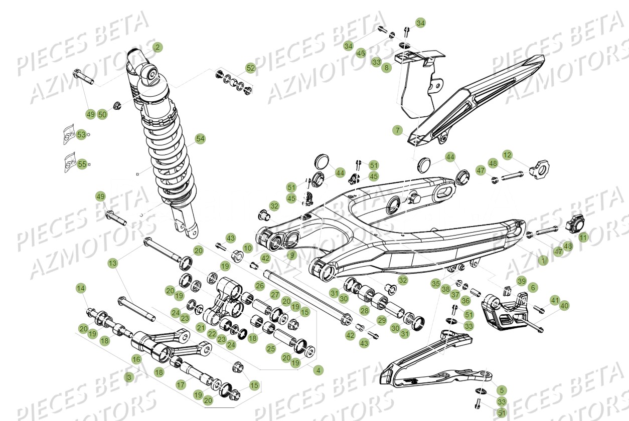 Fourche Arriere Suspension Ar BETA Pièces BETA RR XTRAINER 300 2T - (2018)