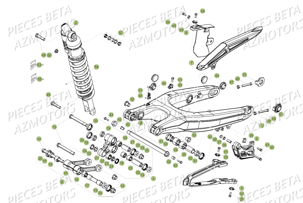 FOURCHE ARRIERE SUSPENSION AR BETA XTRAINER MY18