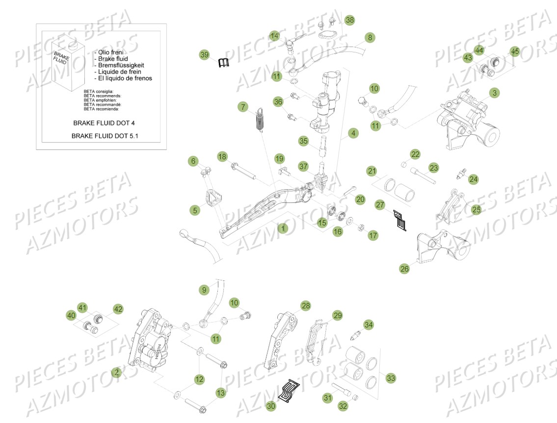 FREINS BETA 036873000 - Pièces BETA RR XTRAINER 300 4T - (2018)