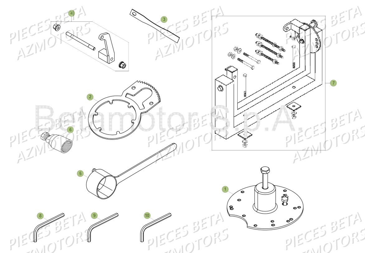 Outils Special BETA Pièces BETA RR XTRAINER 300 2T - (2018)