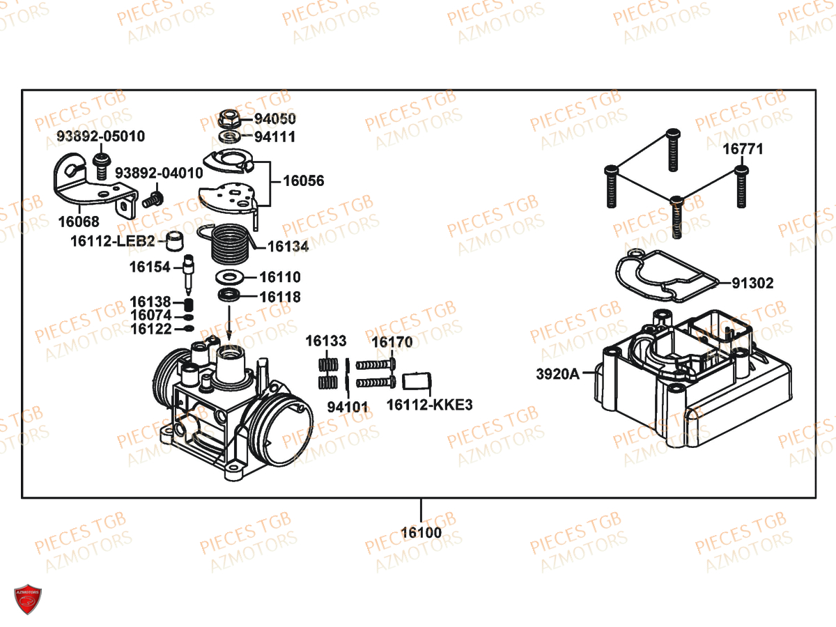 Carburation KYMCO Pièces X.TOWN 125 I CBS EURO 4 (KS25AD)