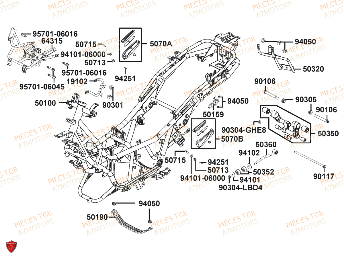 CHASSIS KYMCO X TOWN 125I E4