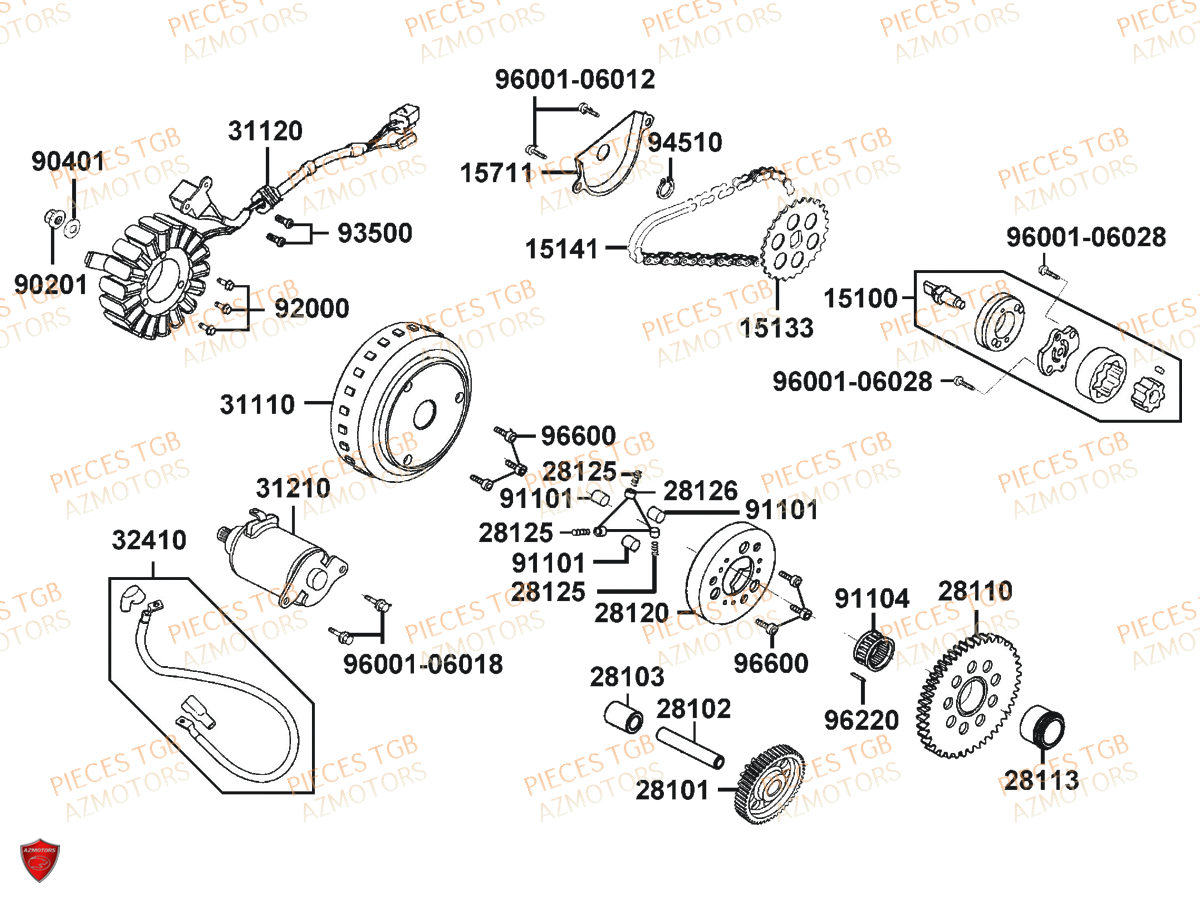 DEMARREUR ALLUMAGE KYMCO X TOWN 125I E4