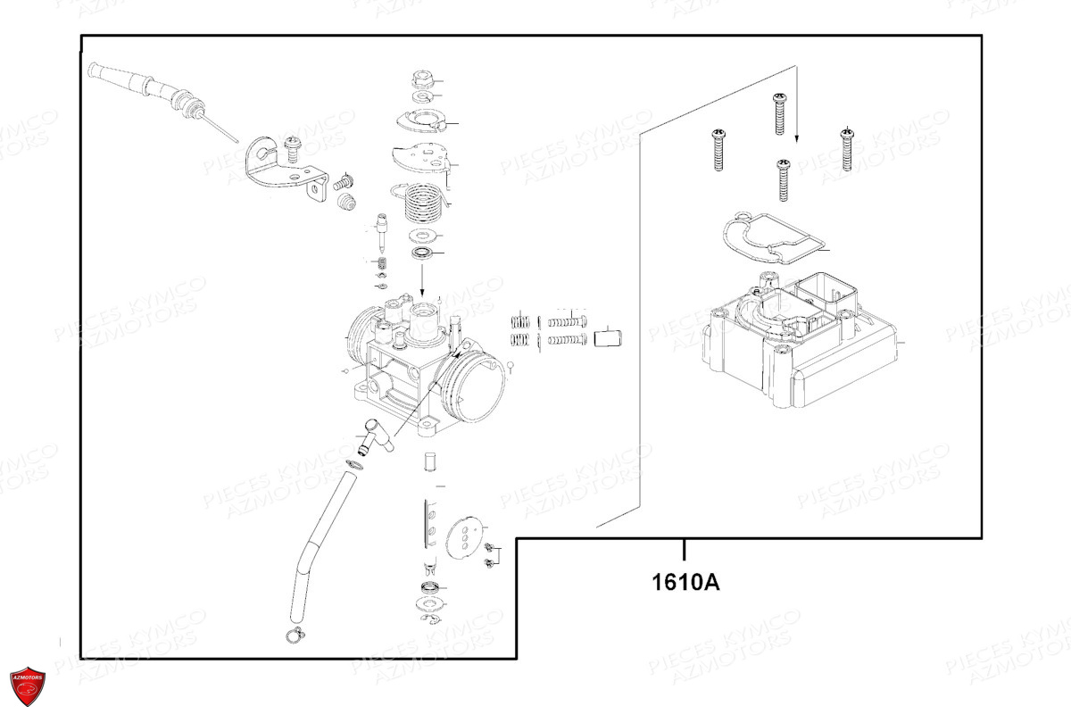 Carburation KYMCO PIECES X.TOWN 125 I CBS EURO 5 (KS25BB)