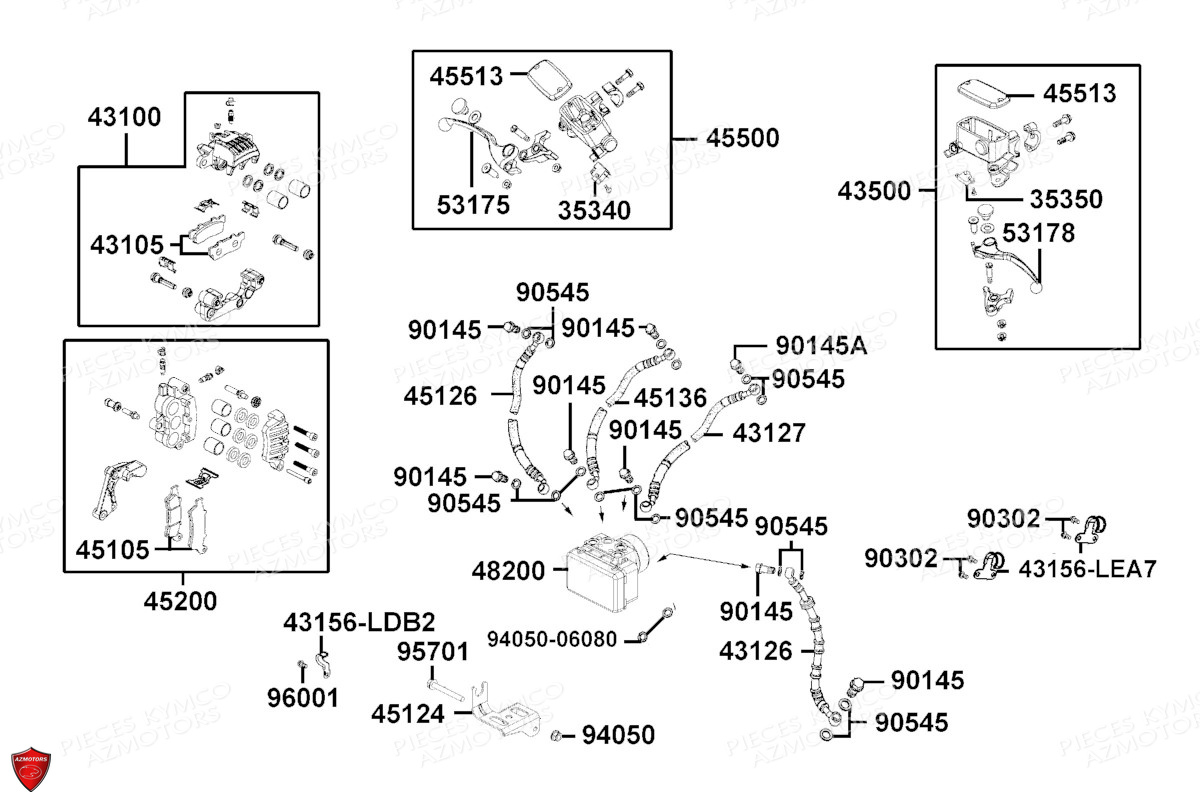 Systeme De Freins KYMCO PIECES X.TOWN 125 I CBS EURO 5 (KS25BB)