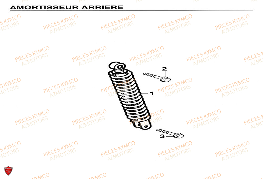 Amortisseur KYMCO Pieces Scooter YUP 50cc 2T (SF10CA)