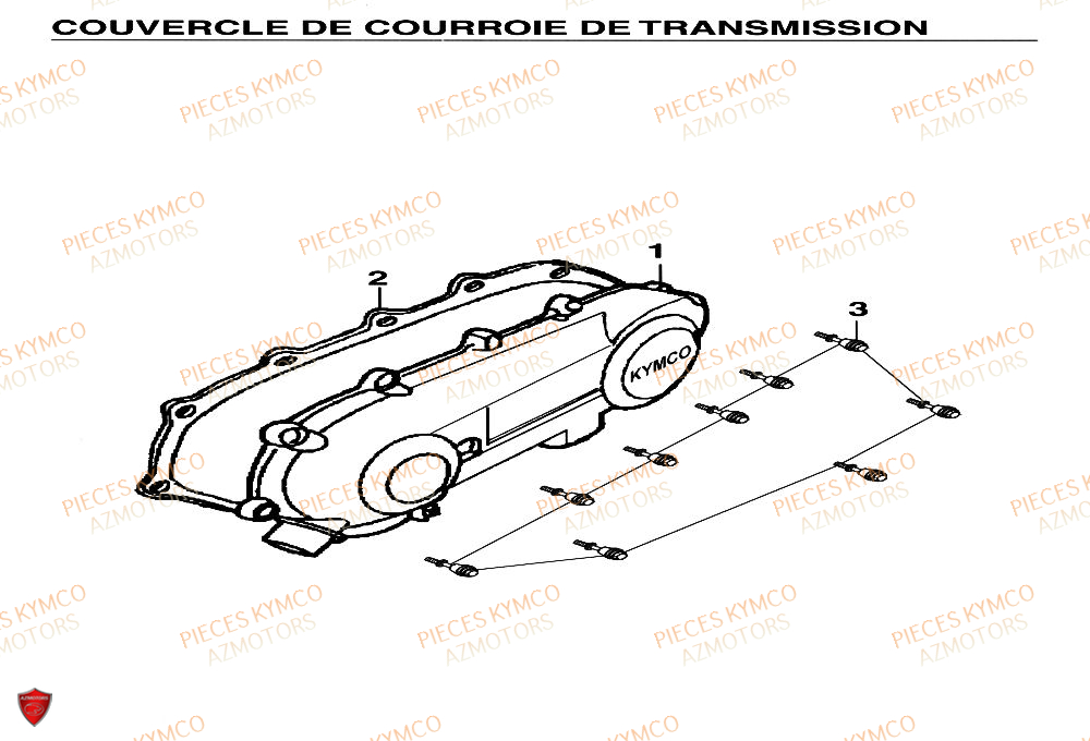 Couvercle Transmission KYMCO Pieces Scooter YUP 50cc 2T (SF10CA)
