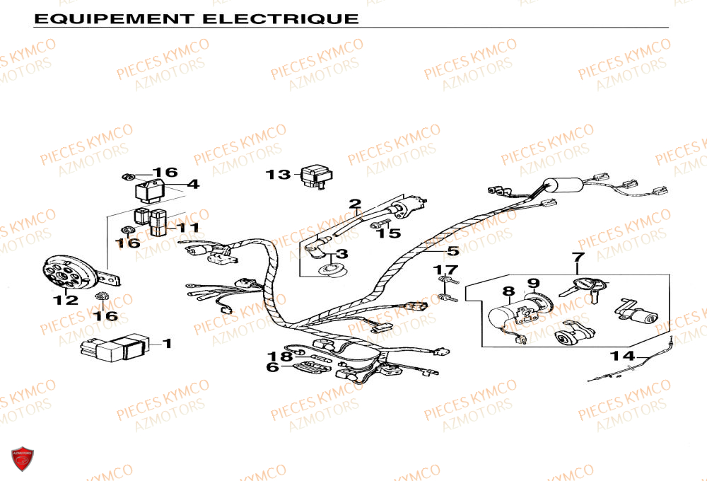 EQUIPEMENT ELECTRIQUE pour YUP-50-2T