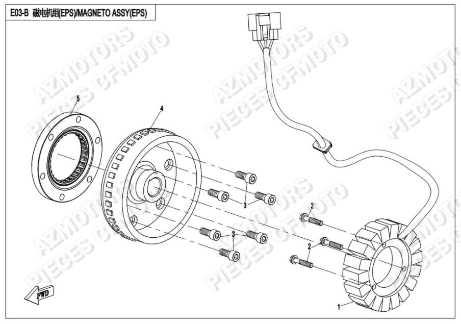 Alternateur CFMOTO Pièces Origine CFMOTO ZFORCE 1000 EPS (2020)
