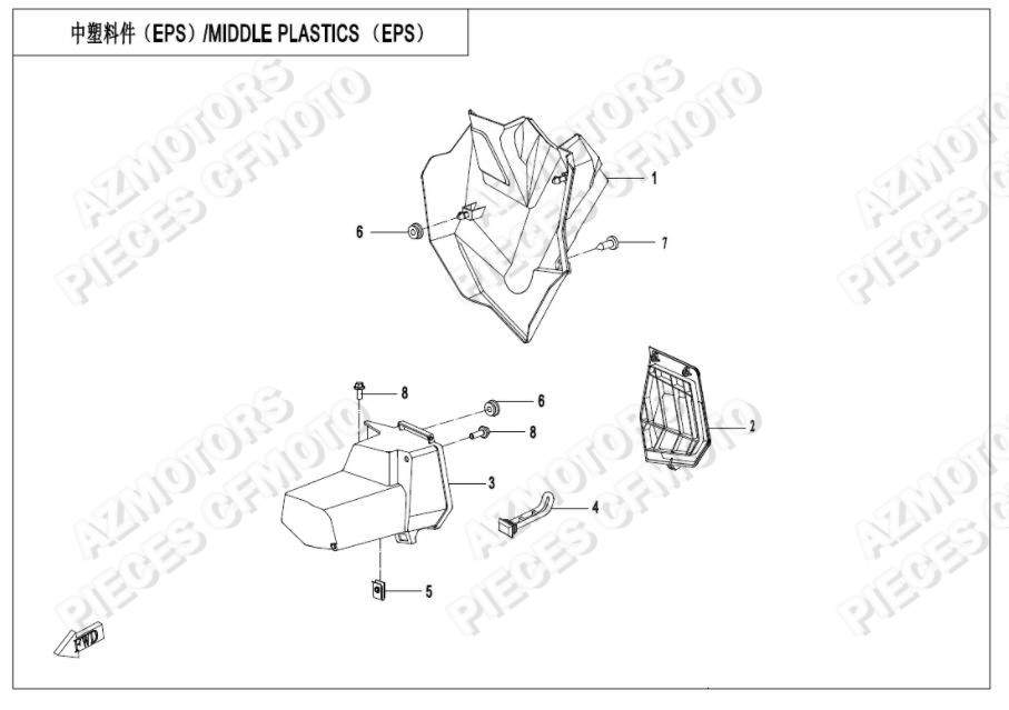 Boite A Gant CFMOTO Pièces Origine CFMOTO ZFORCE 1000 EPS (2020)