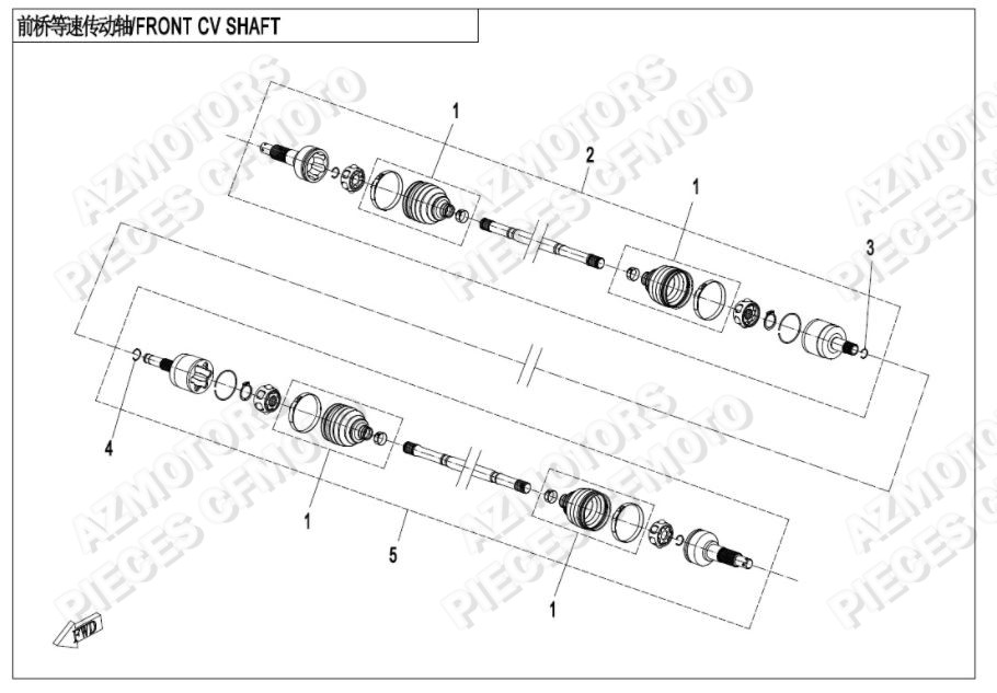 CARDAN AVANT CFMOTO ZFORCE 1000 2020