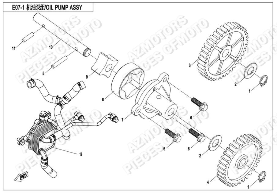 Pompe A Huile CFMOTO Pièces Origine CFMOTO ZFORCE 1000 EPS (2020)