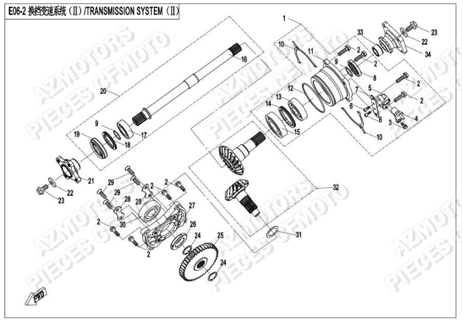 Renvoi D Angle CFMOTO Pièces Origine CFMOTO ZFORCE 1000 EPS (2020)