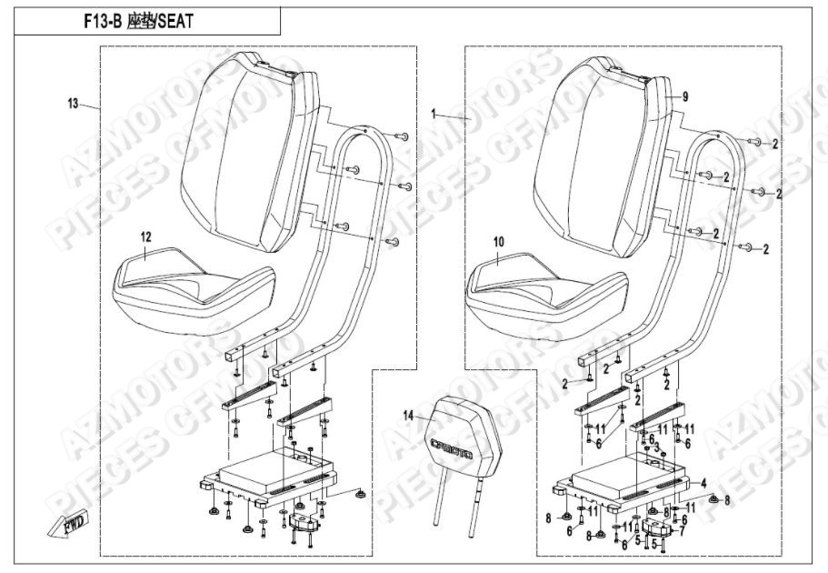 SIEGES CFMOTO ZFORCE 1000 2020