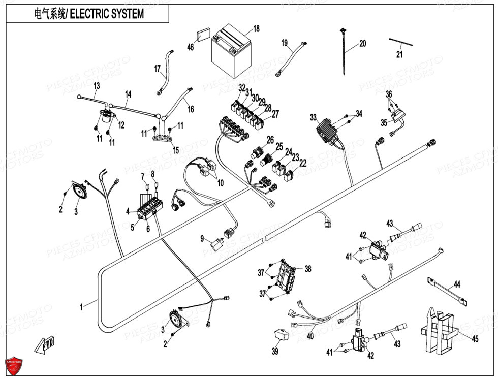 FAISCEAU ELECTRIQUE CFMOTO ZFORCE 1000 SPORT 2022