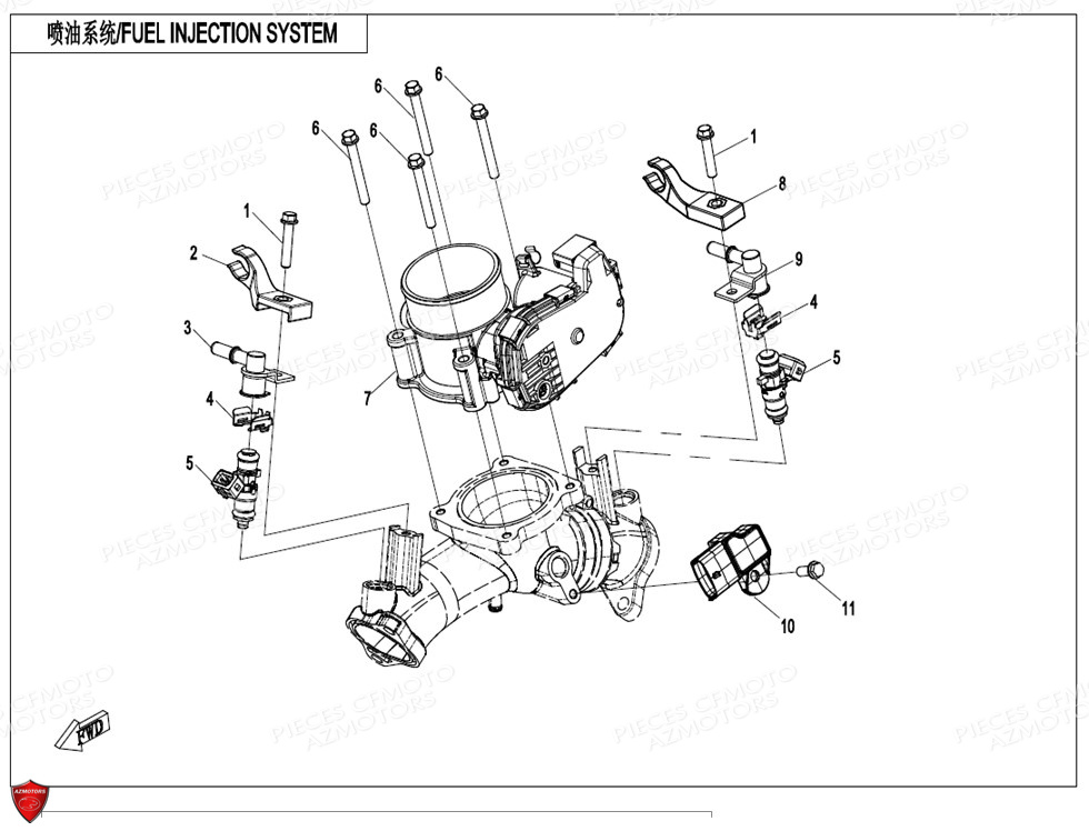 Injection Electronique CFMOTO Pièces Origine CFMOTO ZFORCE 1000 SPORT (2022)