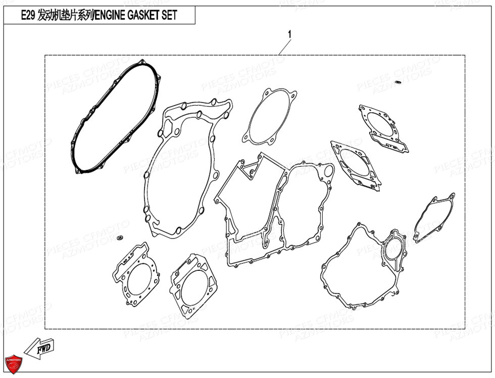 Joints Moteur CFMOTO Pièces Origine CFMOTO ZFORCE 1000 SPORT (2022)