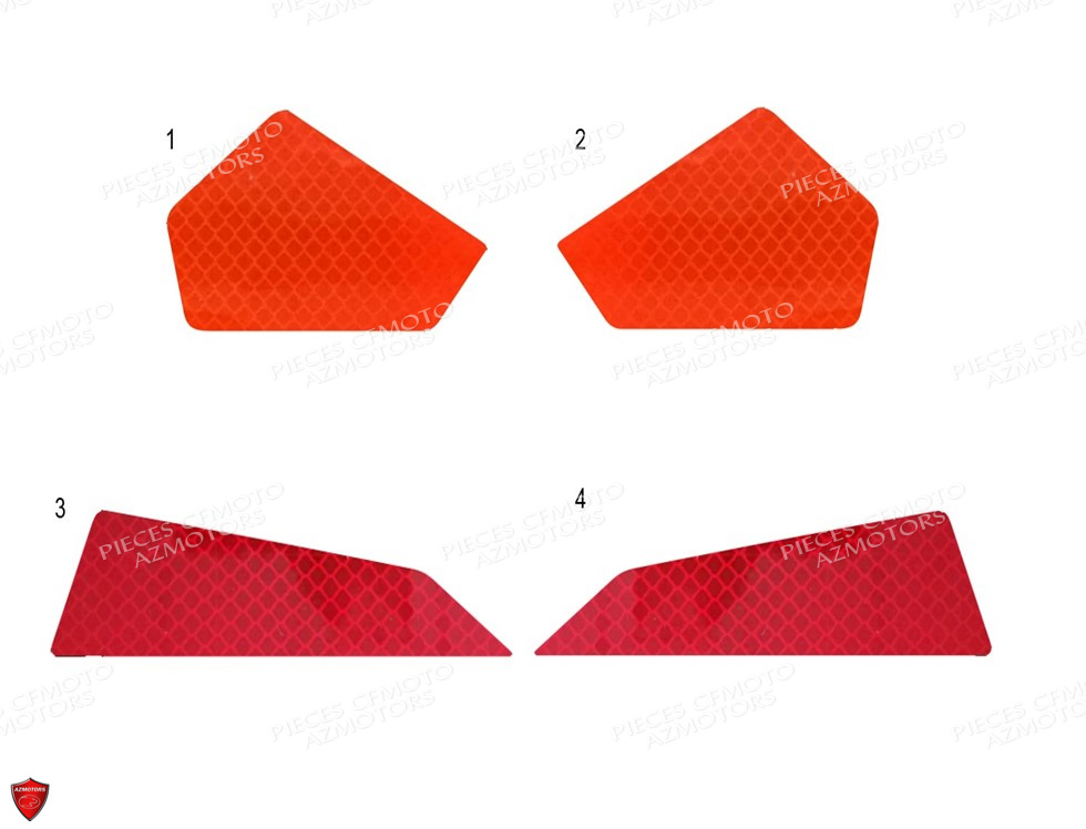 Reflector CFMOTO Pièces Origine CFMOTO ZFORCE 1000 SPORT (2022)