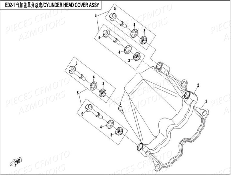 COUVRE CULASSE CFMOTO ZFORCE 550