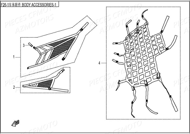 FILETS ACCESSOIRES CFMOTO ZFORCE 800