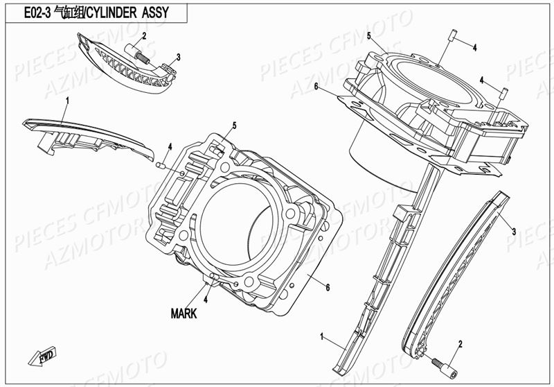 CYLINDRES SEULS CFMOTO ZFORCE 800 T1