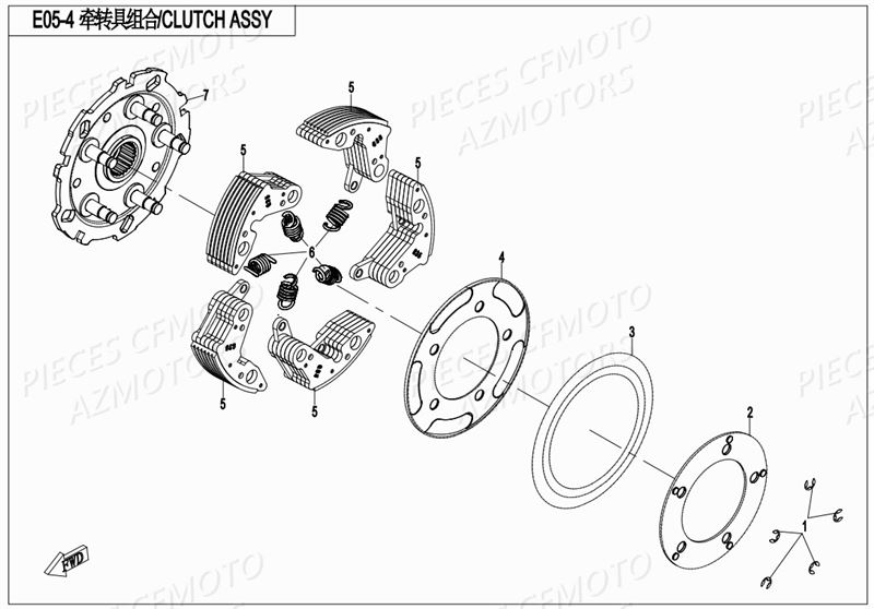 Embrayage CFMOTO Pièces Origine CFMOTO ZFORCE 800 T1 (2019)