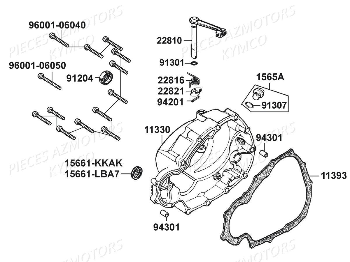 CARTER DROIT KYMCO ZING 125