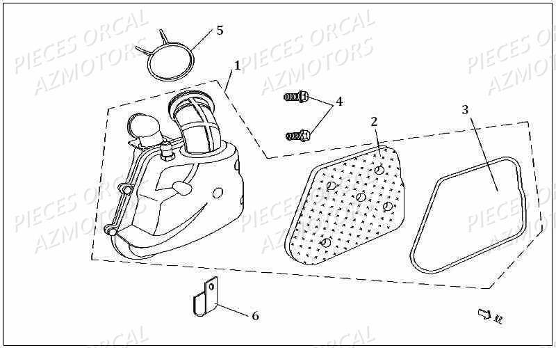 Boite A Air Isca ORCAL Pièces Orcal ISCA 2 50cc 2 temps