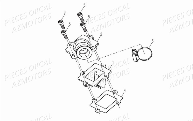 Boite A Clapets Isca ORCAL Pièces Orcal ISCA 2 50cc 2 temps
