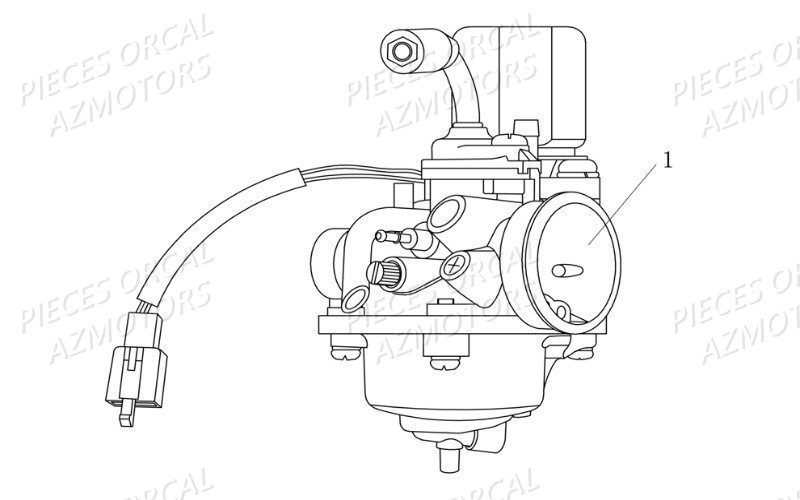 Carburateur Isca ORCAL Pièces Orcal ISCA 2 50cc 2 temps