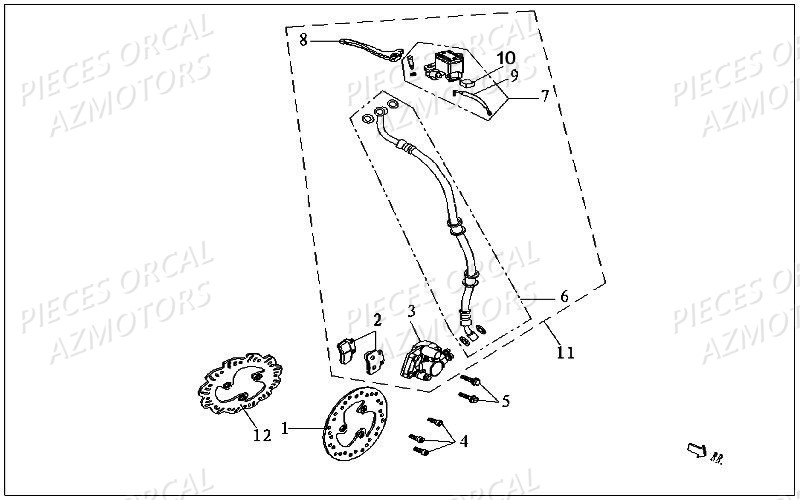 Disque Frein Isca ORCAL Pièces Orcal ISCA 2 50cc 2 temps