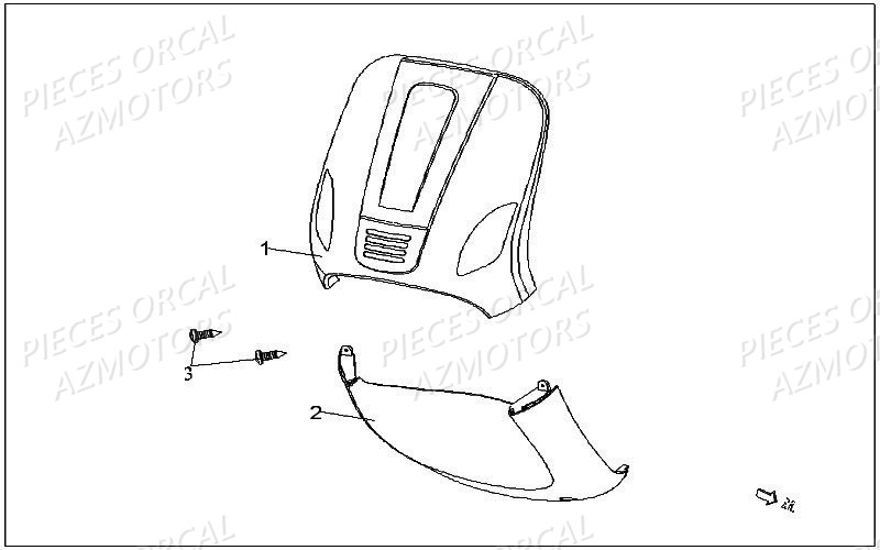 Face Avant Isca ORCAL Pièces Orcal ISCA 2 50cc 2 temps