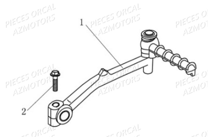 Kick Isca 50 2t ORCAL Pièces Orcal ISCA 2 50cc 2 temps