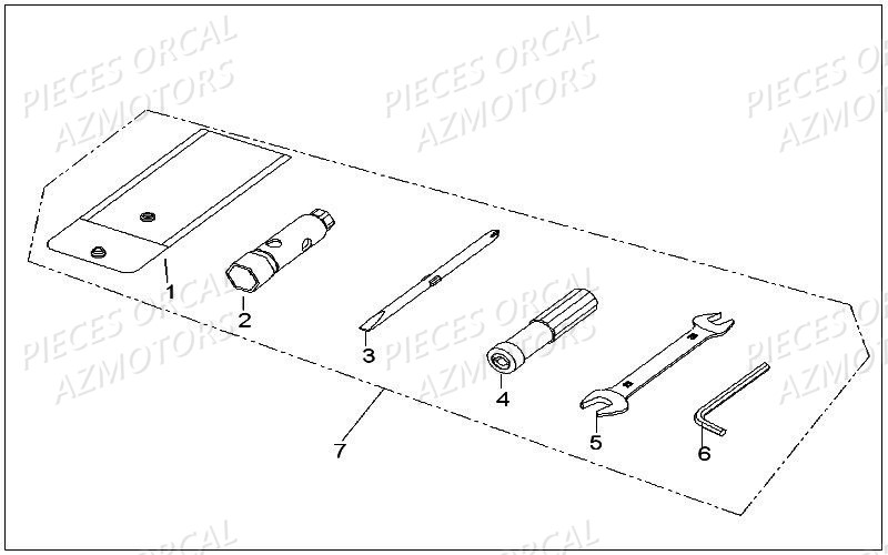 Outils Isca 50 2t ORCAL Pièces Orcal ISCA 2 50cc 2 temps