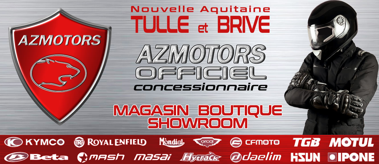 Nos magasins AZMOTORS distributeur grande marque KYMCO BETA HYTRACK MASH ROYAL ENDFILED